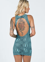 Motel Zenalo Dress Optic Polka Blue