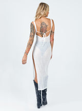 Jasmine Midi Dress White