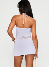 Karnivale Lace Mini Skirt Purple