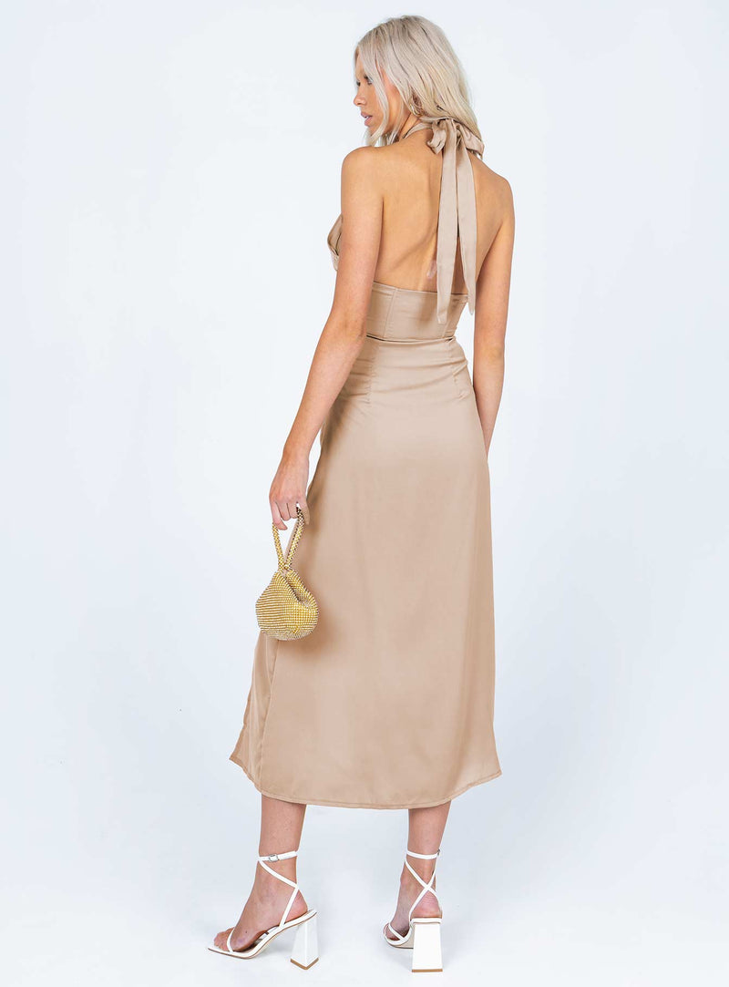 Lovie Midi Dress Beige