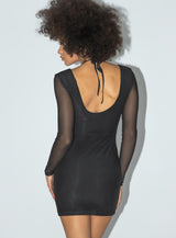Wyatt Long Sleeve Mini Dress Black