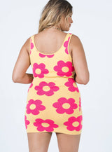 Lennon Mini Dress Yellow Floral