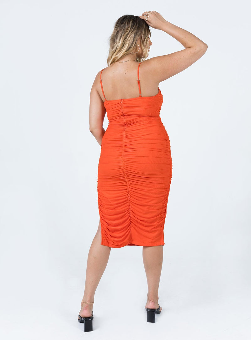 Courtney Midi Dress Red