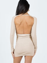 Neruda Knit Mini Dress Beige
