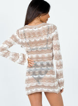 Leah Knit Mini Dress Brown