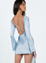 Wallum Long Sleeve Mini Dress Blue