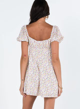 Sudarso Mini Dress Yellow Floral