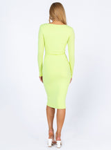 Remi Long Sleeve Midi Dress Green