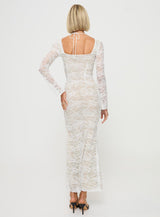 Aubriella Lace Maxi Dress Cream