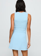 Corallie Textured Mini Dress Blue