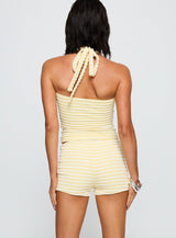 Edamame Micro Shorts Yellow Stripe
