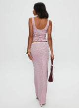 Kalei Maxi Skirt Pink Floral