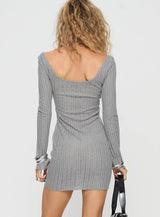 Tomas Long Sleeve Mini Dress Grey