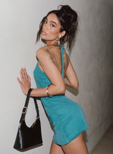 Armonia Mini Dress Teal Petite