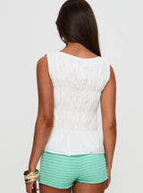 Read My Soul Bead Detail Top White