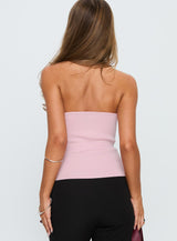 Glorious Studded Twist Neck Top Pink