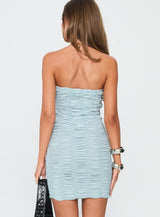 Aquiella Strapless Mini Dress Blue