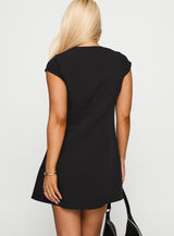 Adeleine Bow Mini Dress Black