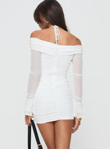 Taylon Off The Shoulder Mini Dress White