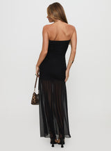 Decadent Strapless Maxi Dress Black