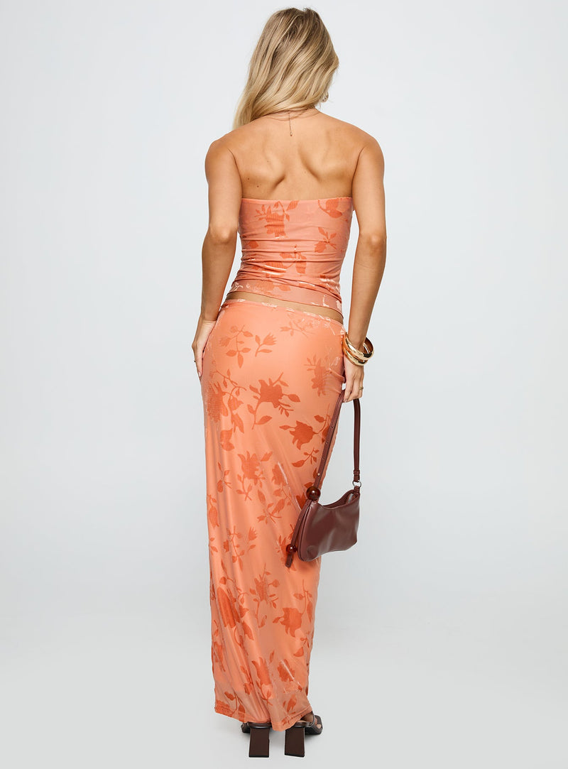 Mikah Maxi Skirt Orange