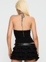 Different Level Top Leopard / Black