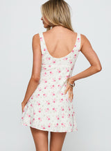 Lynsea Mini Dress Cream Floral