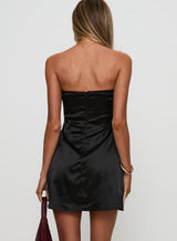 Veritie Strapless Mini Dress Black