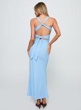 Mesmerise Halter Maxi Dress Blue