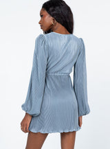 Brody Long Sleeve Mini Dress Blue