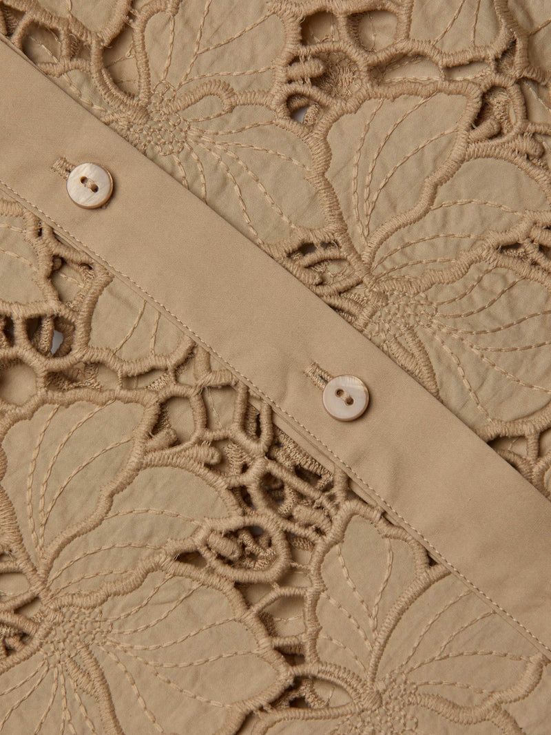 Seychelle Cropped Lace Blouse