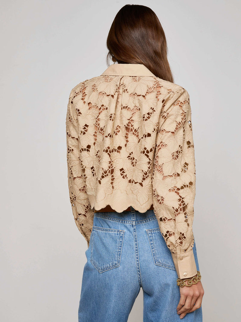 Seychelle Cropped Lace Blouse