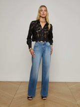 Seychelle Cropped Lace Blouse