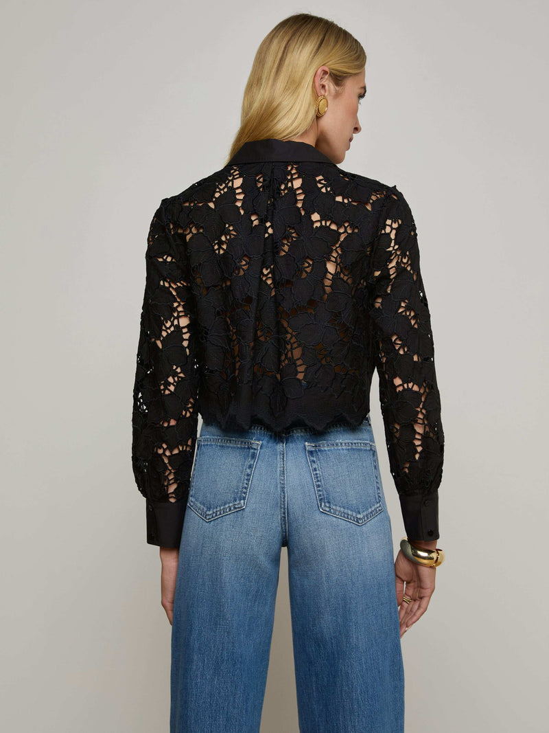 Seychelle Cropped Lace Blouse