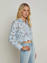 Seychelle Cropped Lace Blouse