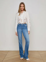 Seychelle Cropped Lace Blouse