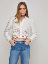 Seychelle Cropped Lace Blouse
