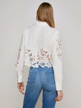Seychelle Cropped Lace Blouse