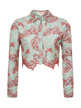 Akemi Cropped Lace Blouse