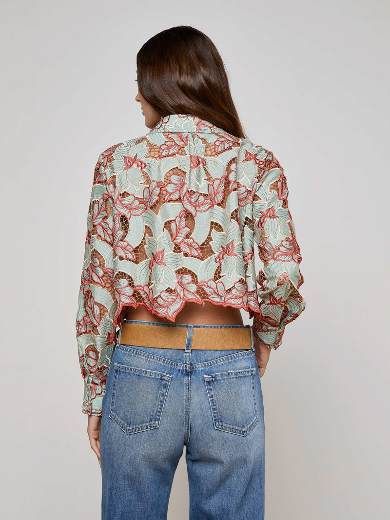 Akemi Cropped Lace Blouse