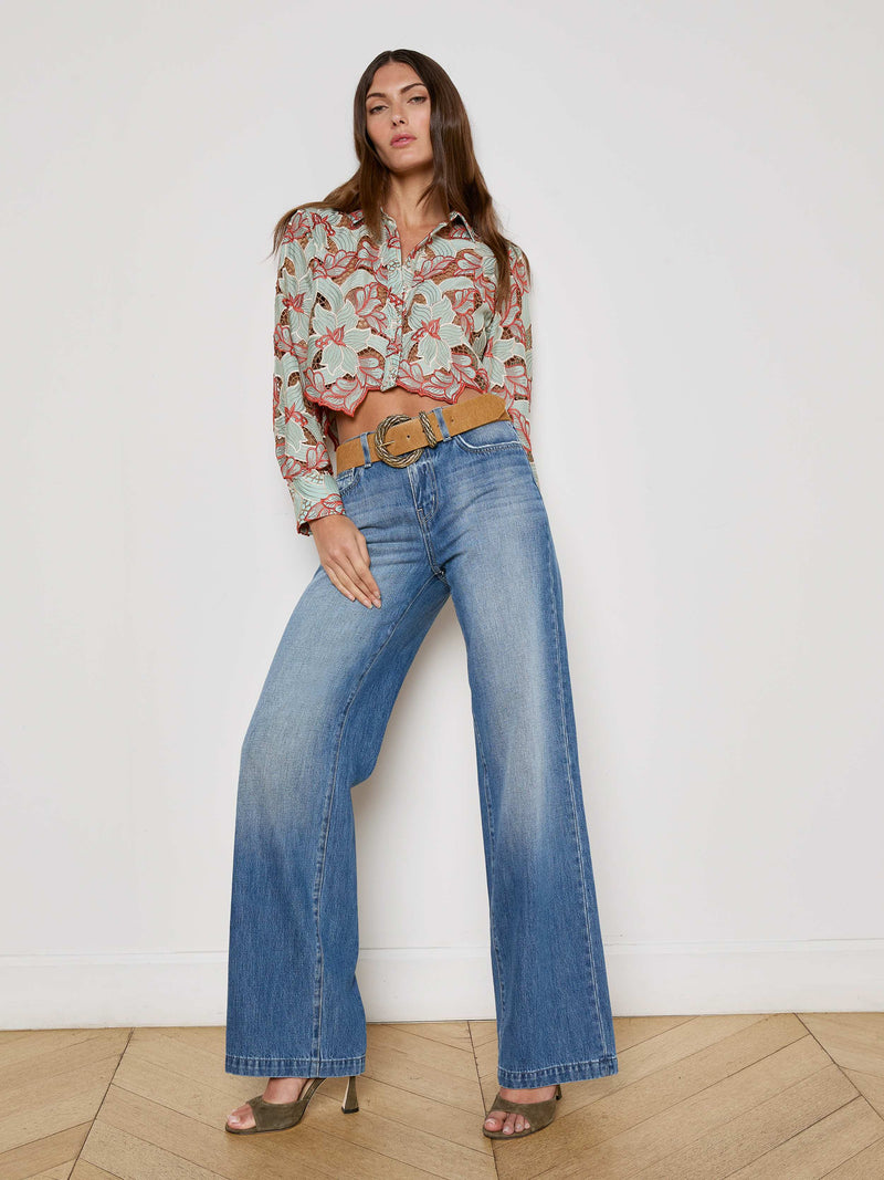 Akemi Cropped Lace Blouse