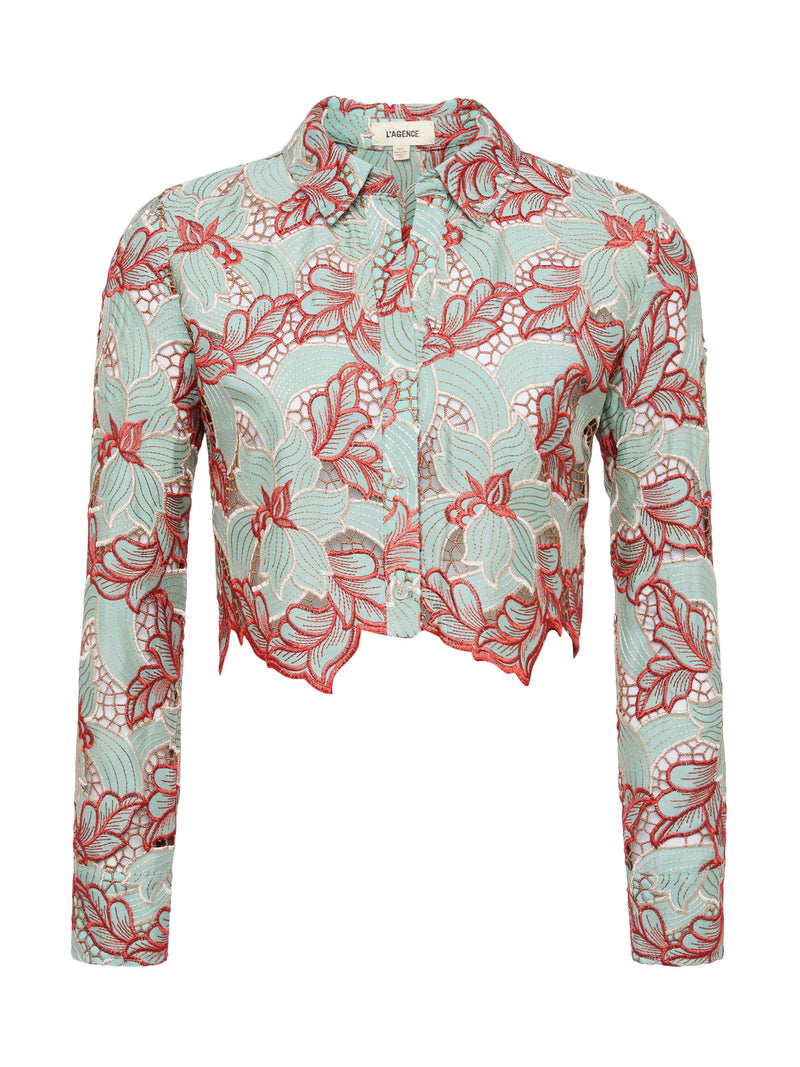 Akemi Cropped Lace Blouse