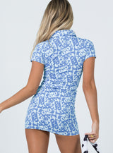 Motel Jeeves Dress Love Checker Blue