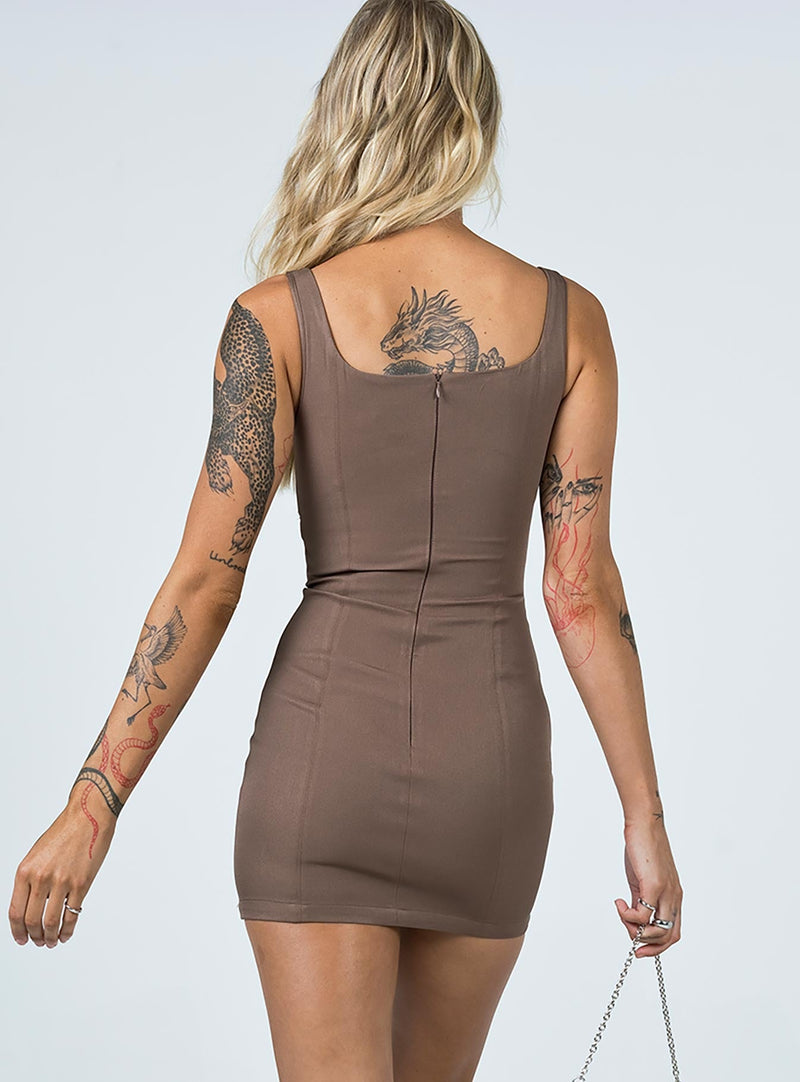 Hudson Mini Dress Brown