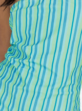 Aquamarine Mini Dress Blue Stripe