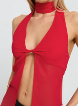 Scarface Tie Top Red