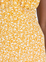 Acer Mini Dress Yellow Floral