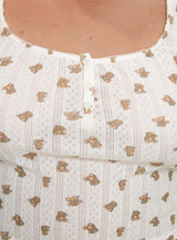 Sleepytea Pointelle Sleep Tank Top Multi Curve