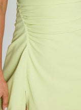 Vista Tropic Strapless Mini Dress Chartreuse