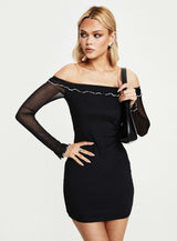 Arsema Off The Shoulder Mini Dress Black
